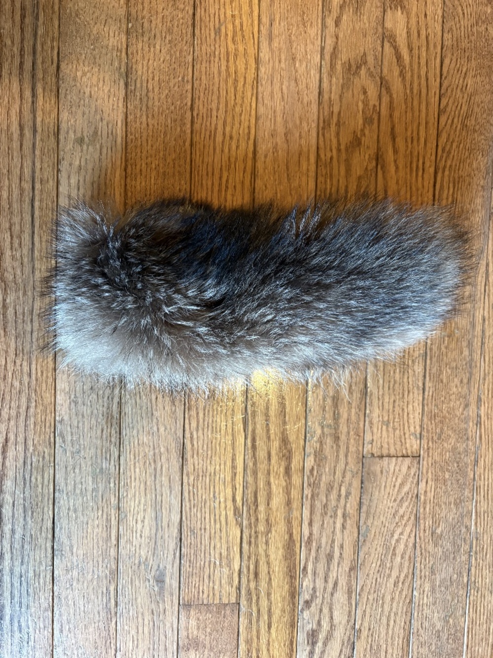 Genuine Fox Fur Collar Detachable Coat Trim Stole Brown Gray